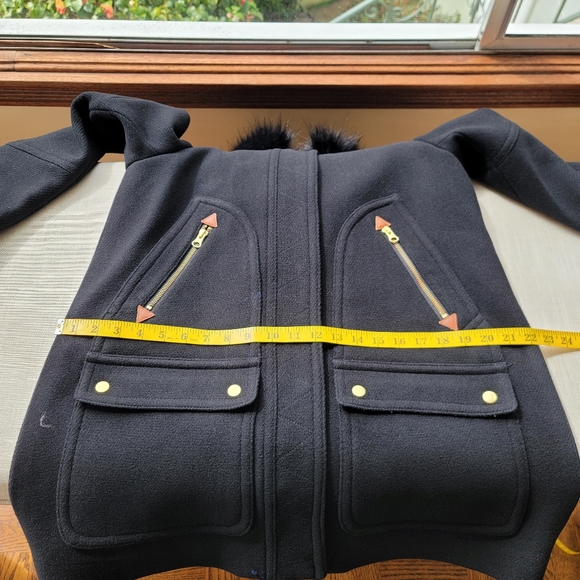 New! J CREW sz 10P 10 Petite Chateau Parka Italian Stadium Wool Black NWT - Picture 4 of 14